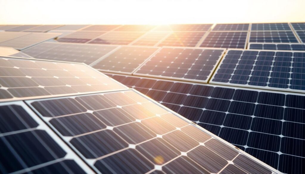 An array of sleek, modern solar panels arranged in a well-designed kit, capturing the sun's energy with precision. The foreground showcases the technical details of the panels, their sturdy construction, and efficient wiring. The middle ground highlights the versatility of the kit, with various mounting options and adjustable angles to optimize solar harvesting. In the background, a clean, minimalist setting emphasizes the kit's integration into a sustainable living environment. Warm, diffused lighting accentuates the panels' glossy surfaces and the overall aesthetic appeal of the renewable energy solution.