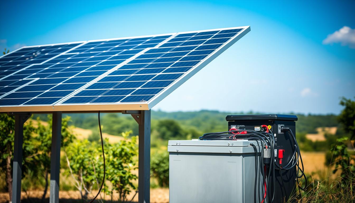 panneau solaire et batterie