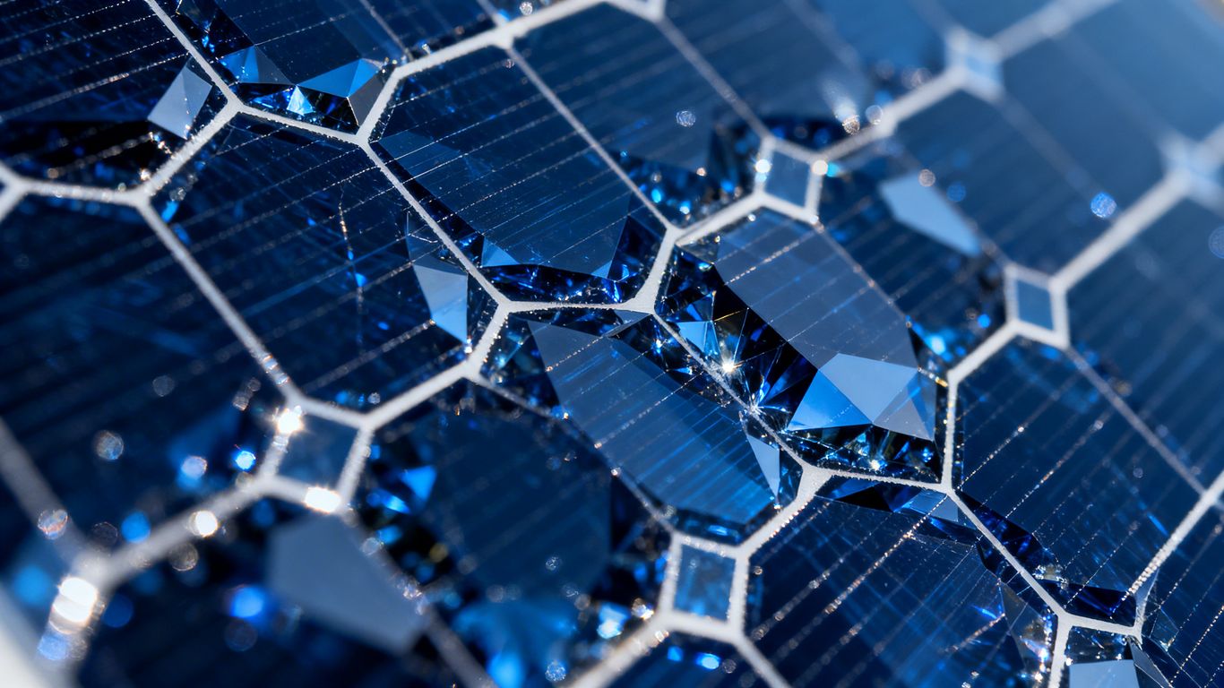 Panneaux solaires polycristallins les nder le soleil.